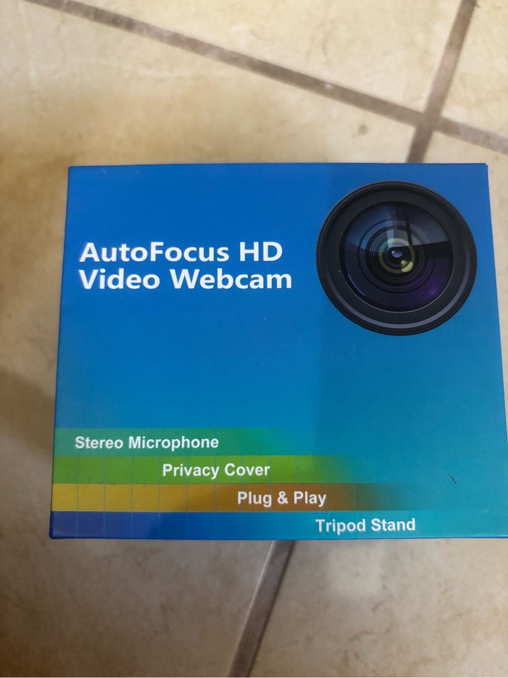 AutoFocus HD Video Webcam with Privacy Cover - Blue